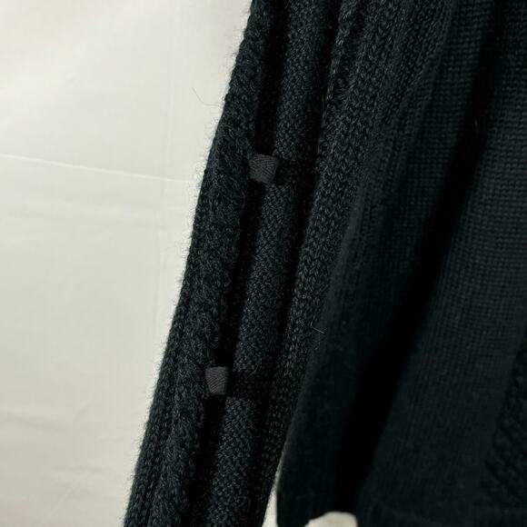 Stampd Harbor Hooded Sweater Cable-Knit Pullover Alpaca Wool Black Size L - Picture 10 of 16